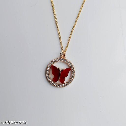 Butterfly ring necklace for womens and girls